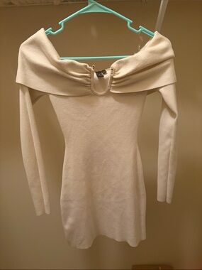 Windsor Off the Shoulder Sweater mini dress
